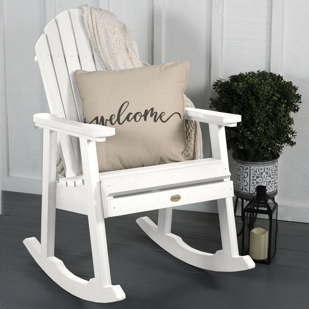 Highwood USA Hamilton Patio Rocking Chair in White NFM