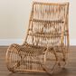 Baxton Studio Genera Rattan Lounge Chair in Natural, , large