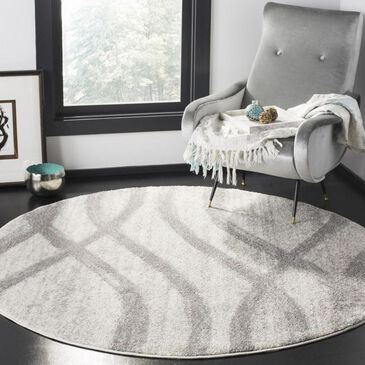 Safavieh Adirondack ADR125C 6" Round Cream and Gray Area Rug, , large