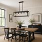 Vaxcel Pratt 5-Light Linear Chandelier in Matte Black, , large