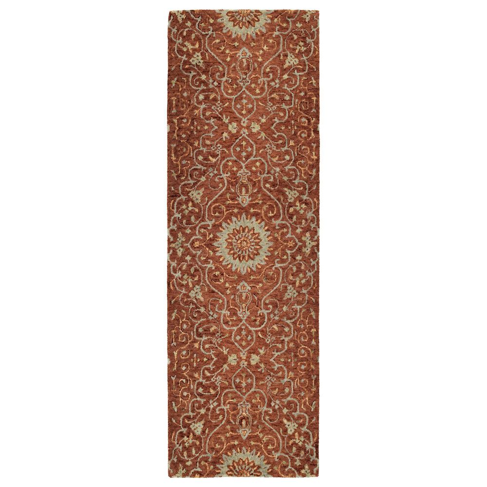 Kaleen Rugs Chancellor 2"6" x 8" Brick, Slate, Nutmeg and Sage Runner, , large