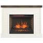 Legends Home Washington Fireplace Mantel with Fireplace Insert in Jasmine White and Barnwood, , large