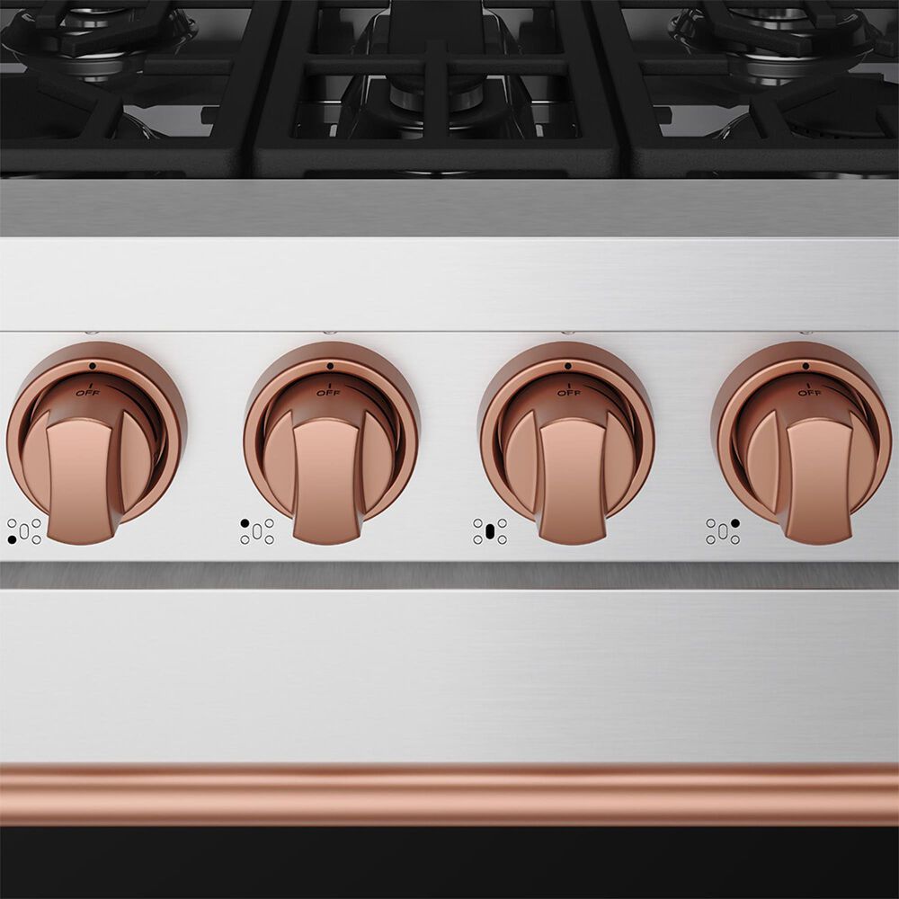 Thor Kitchen Gordon Ramsay 4.6 Cu. Ft. Professional Liquid Propane Range with Rose Gold Handle Kit in Stainless Steel, , large