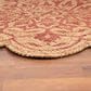 L&R Resources Synergy 54129RED 6" Round Tan and Raspberry Red Area Rug, , large