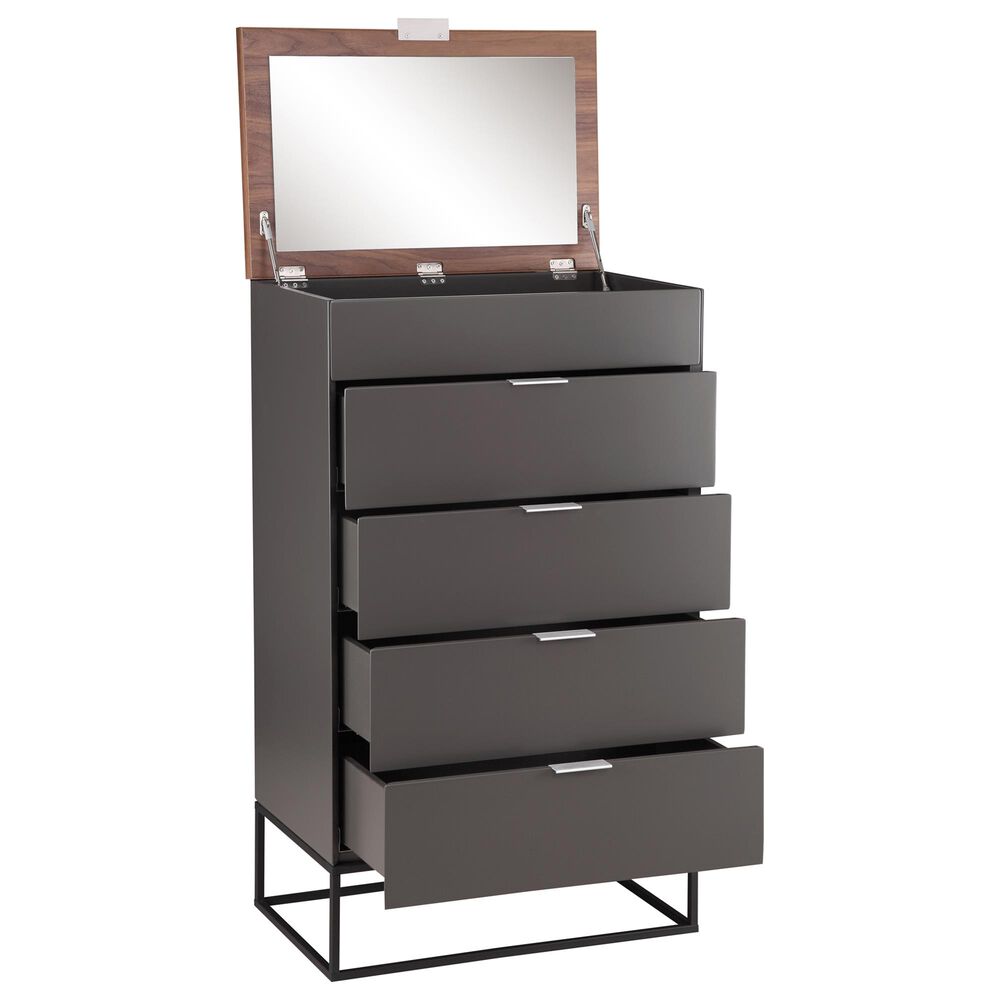 Moe"s Home Collection Leroy Tall Cabinet in Grey, , large