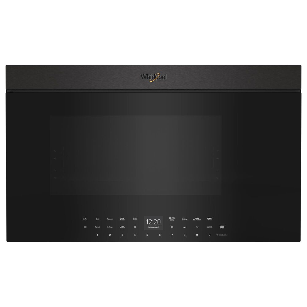 Whirlpool 1.1 Cu. Ft. Over-the-Range Microwave with Air Fry in Black Stainless, , large