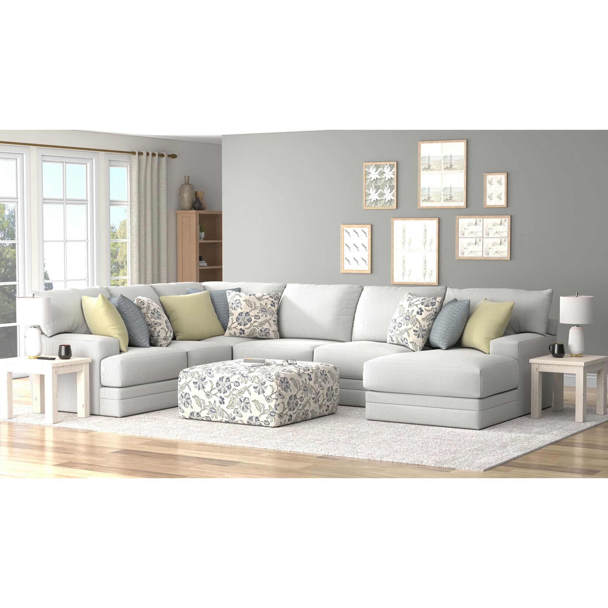 Jackson Furniture Stockbridge Cocktail Ottoman in Denim