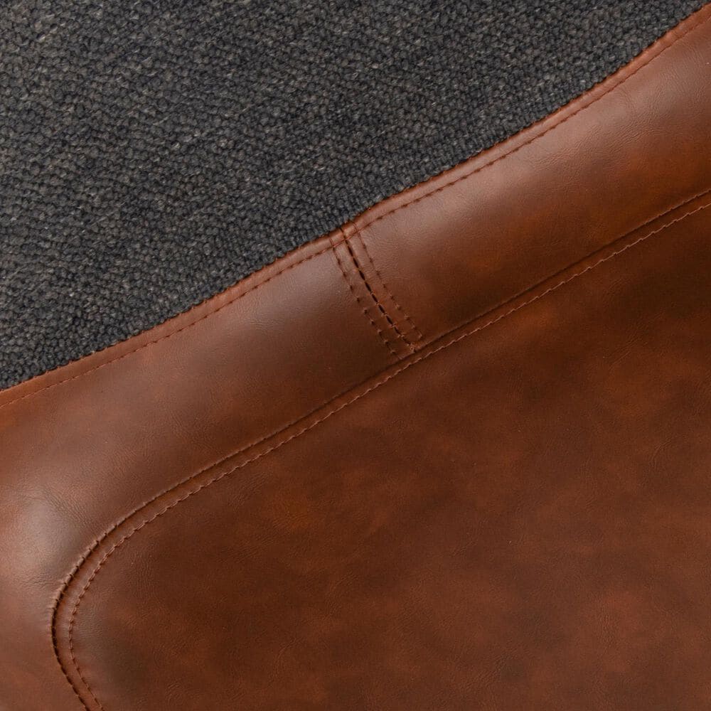 Lumisource Outlaw Side Chair with Brown and Grey Cushion in Black (Set of 2), , large