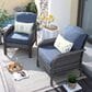 HOMLUX 27" Patio Single Chair in Denim Blue (Set of 2), , large
