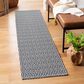 Safavieh Martha Stewart Cotton MSR411 2" x 8" Charcoal and Grey Runner, , large