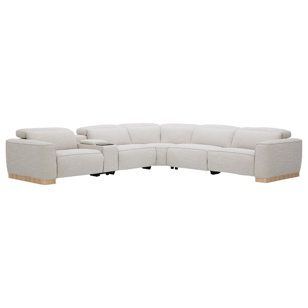 Interlochen 6-Piece Leather Reclining Sectional with Power Headrests, , large