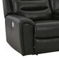 Ashley Warlin Power Reclining Loveseat with Console in Black, , large