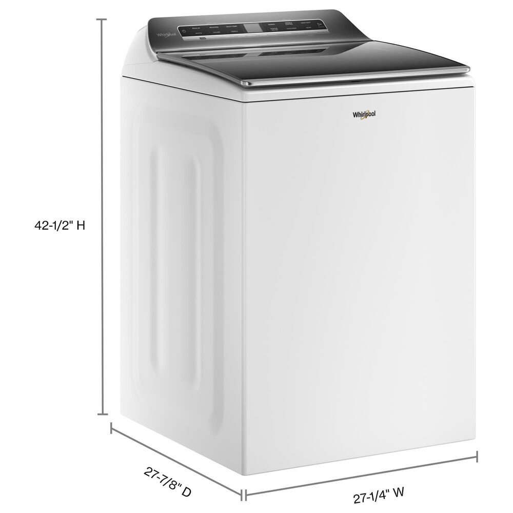 Whirlpool 5.2 Cu. Ft. Top Load Washer with 2-In-1 Removable Agitator in White, , large