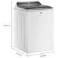 Whirlpool 5.2 Cu. Ft. Top Load Washer with 2-In-1 Removable Agitator in White, , large