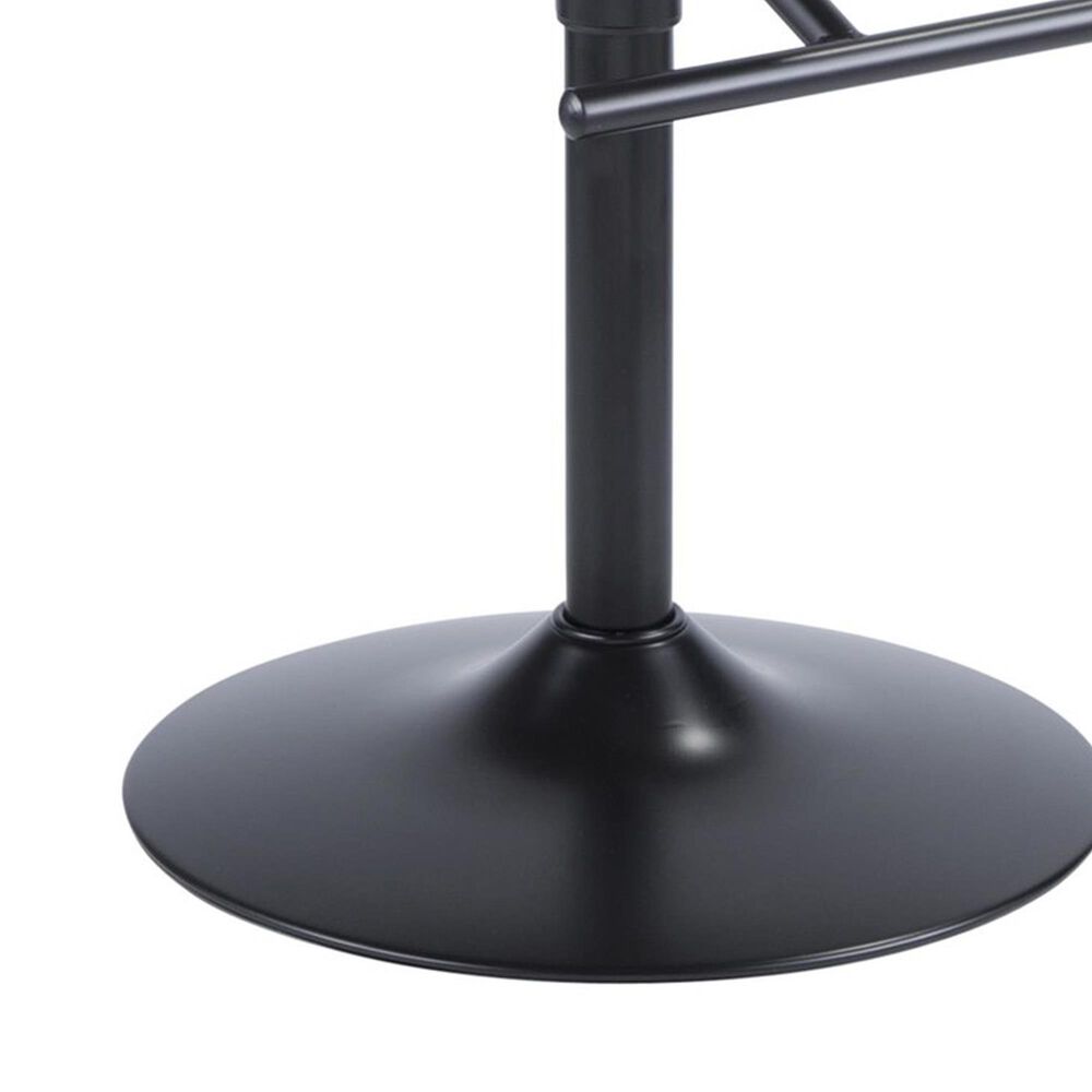 LumiSource Lombardi Swivel Adjustable Barstool with Cream Cushion in Black and Walnut, , large