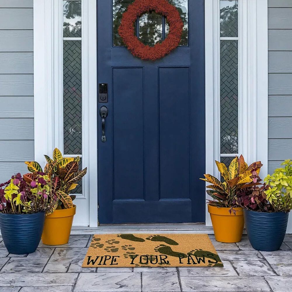 Trans-Ocean Import Natura Wipe Your Paws 2&#39; x 3&#39; Natural Door Mat, , large