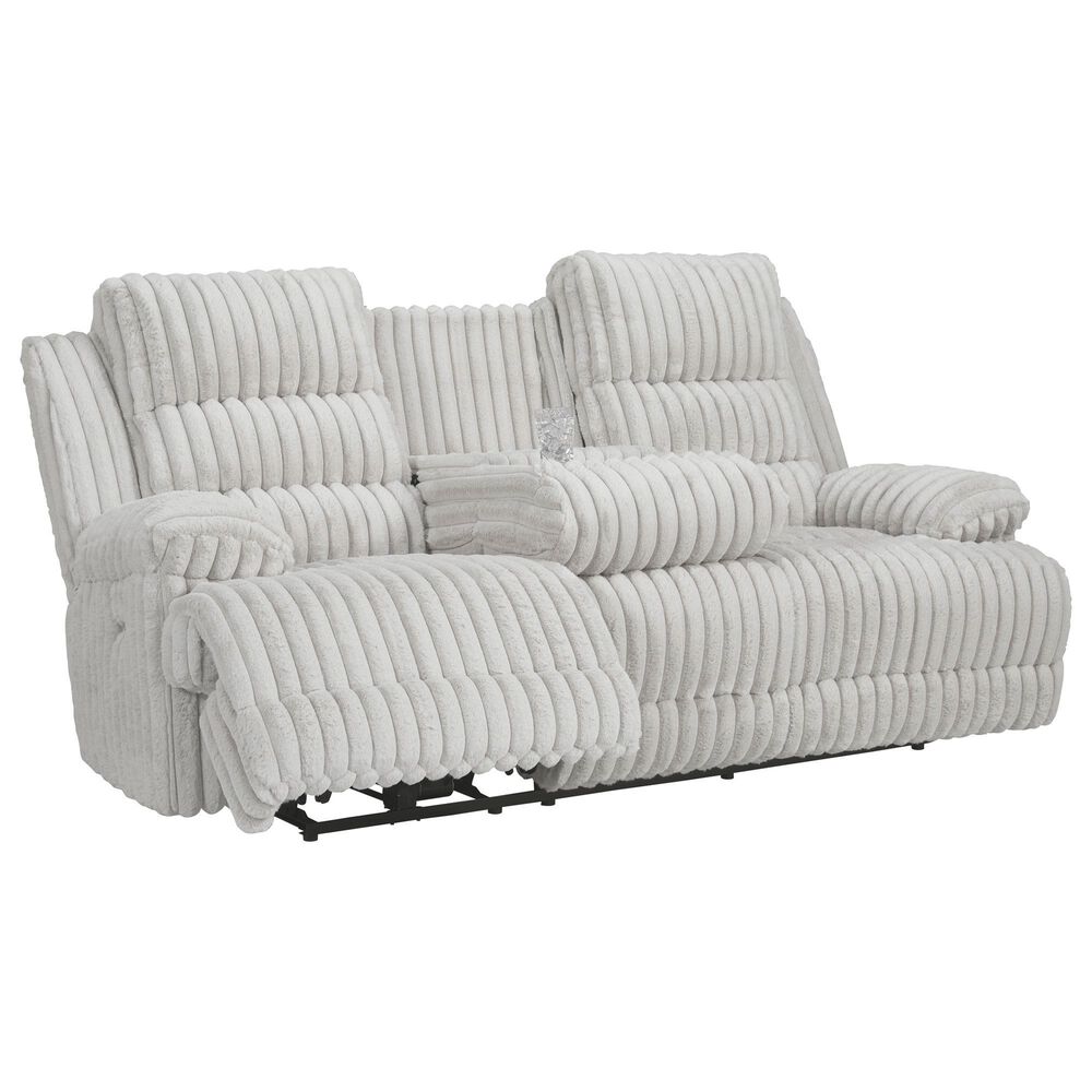 Ashley Rhines Falls Power Reclining Sofa in Alloy, , large
