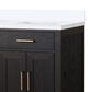 Lexora Home Abbey 60" Double Bathroom Vanity in Black Oak with 2 cm White Cultured Marble Top and Rectangular Sinks, , large