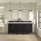 James Martin Vanities Lorelai 72" Double Vanity in Black Onyx with 3 cm Arctic Fall Solid Surface Top, , large