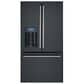 Cafe 22.2 Cu. Ft. Counter Depth French Door Refrigerator in Matte Black with Brushed Stainless Handle, , large