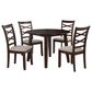 Coaster Barton 5-Piece Round Dining Set in Dark Brown, , large