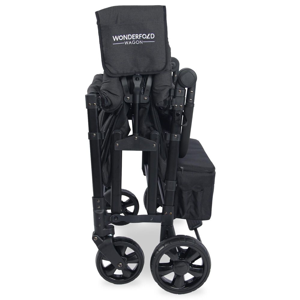 Wonderfold Elite Quad Stroller Wagon in Volcanic Black, , large