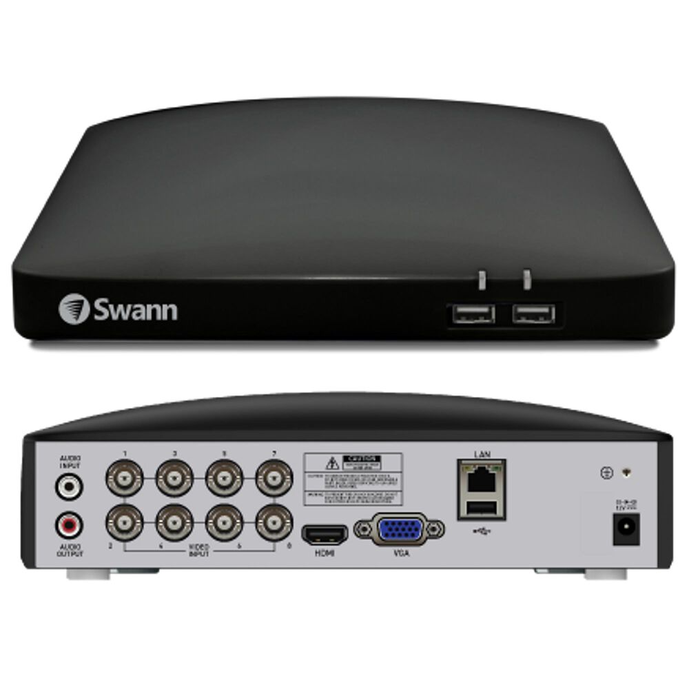 Swann Enforcer 4 Camera 8 Channel 1080p Full HD DVR Audio/Video Security System in White, , large