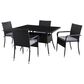 CorLiving Parksville 5-Piece Patio Dining Set in Black/Ash Gray, , large