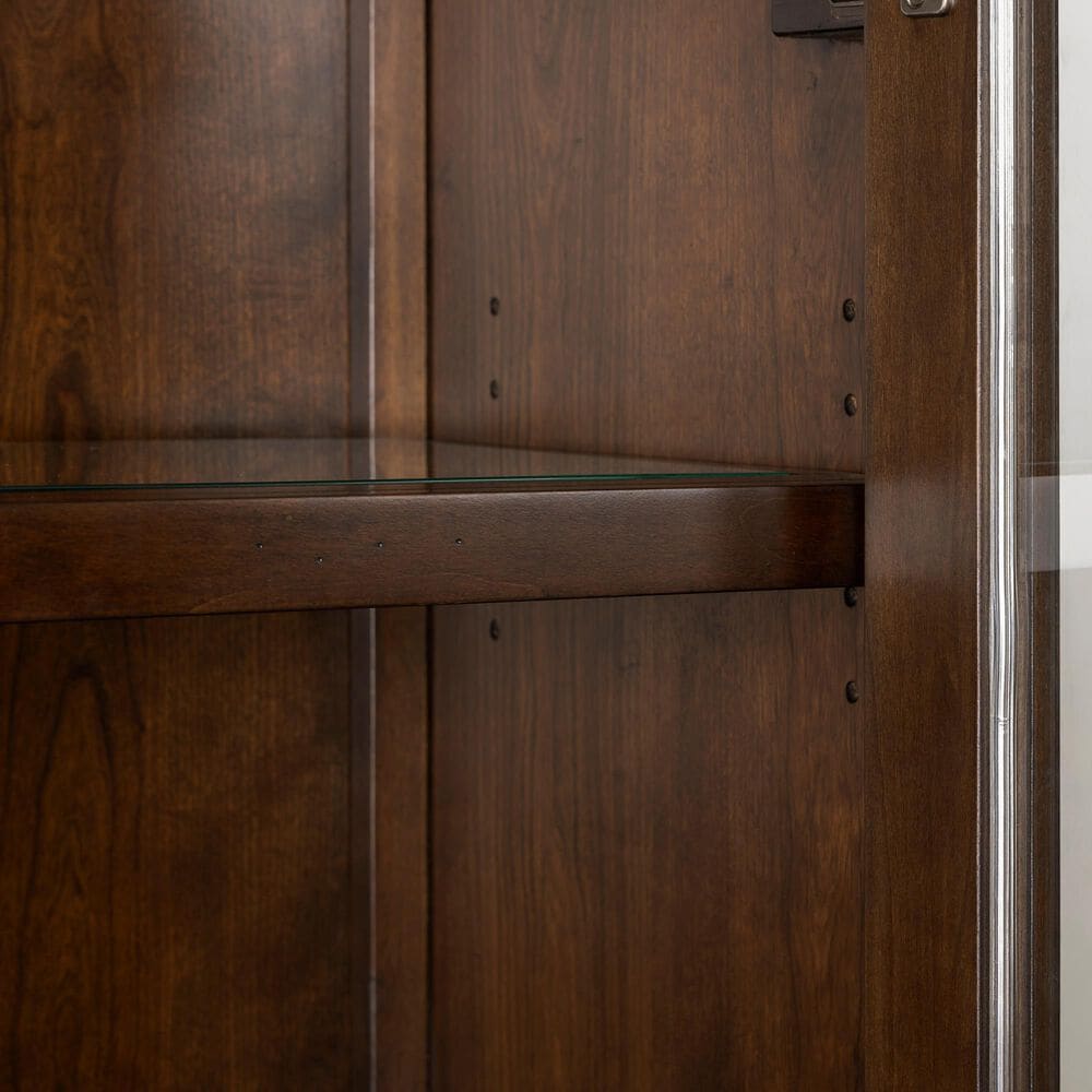Riva Ridge Arlington Display Cabinet in Classic Brown, , large