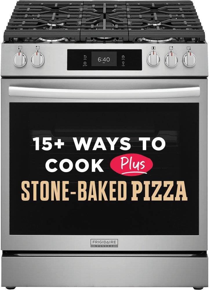 Frigidaire Gallery 30&quot; Freestanding Gas Convection Range with Stone-Baked Pizza in Stainless Steel, , large