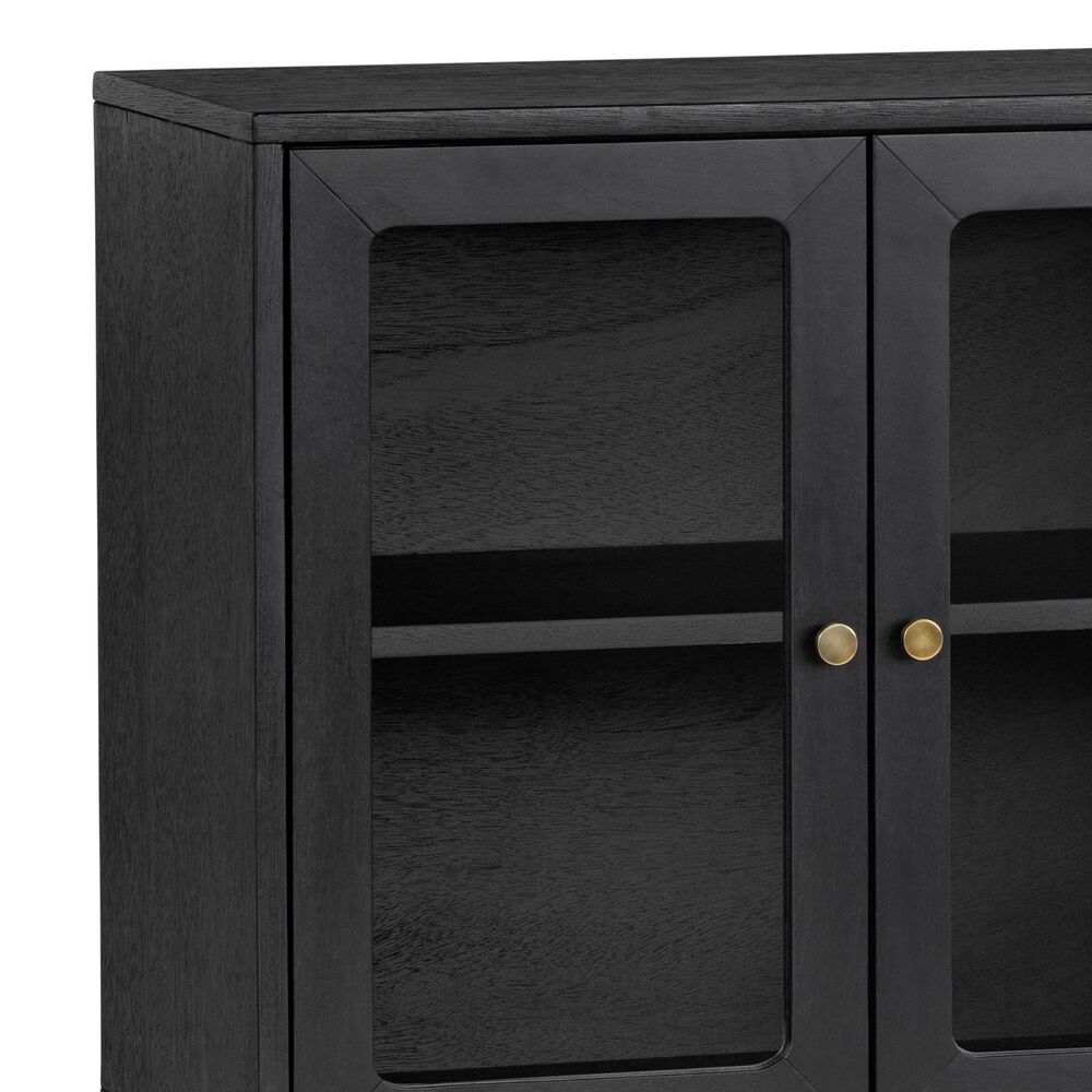 Slatehouse Linsey 6-Door Sideboard in Black and Clear, , large