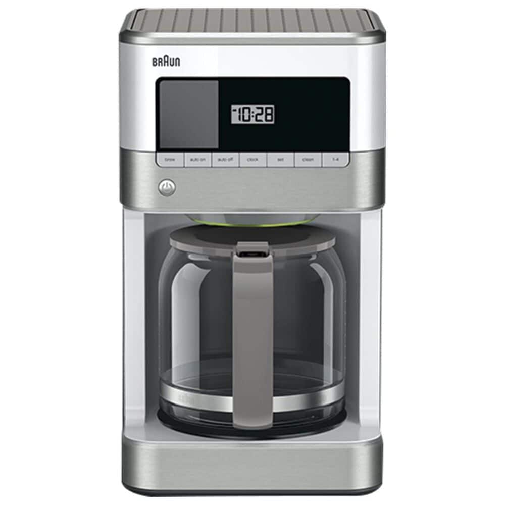 Braun Brewsense 12 Cup Coffee Maker in White and Stainless Steel, , large
