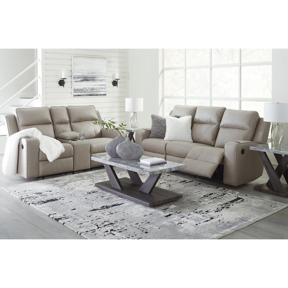 Ashley Lavenhorne Manual Loveseat in Pebble, , large