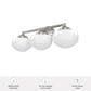 Hunter Saddle Creek 3-Light Vanity with White Shade in Brushed Nickel, , large