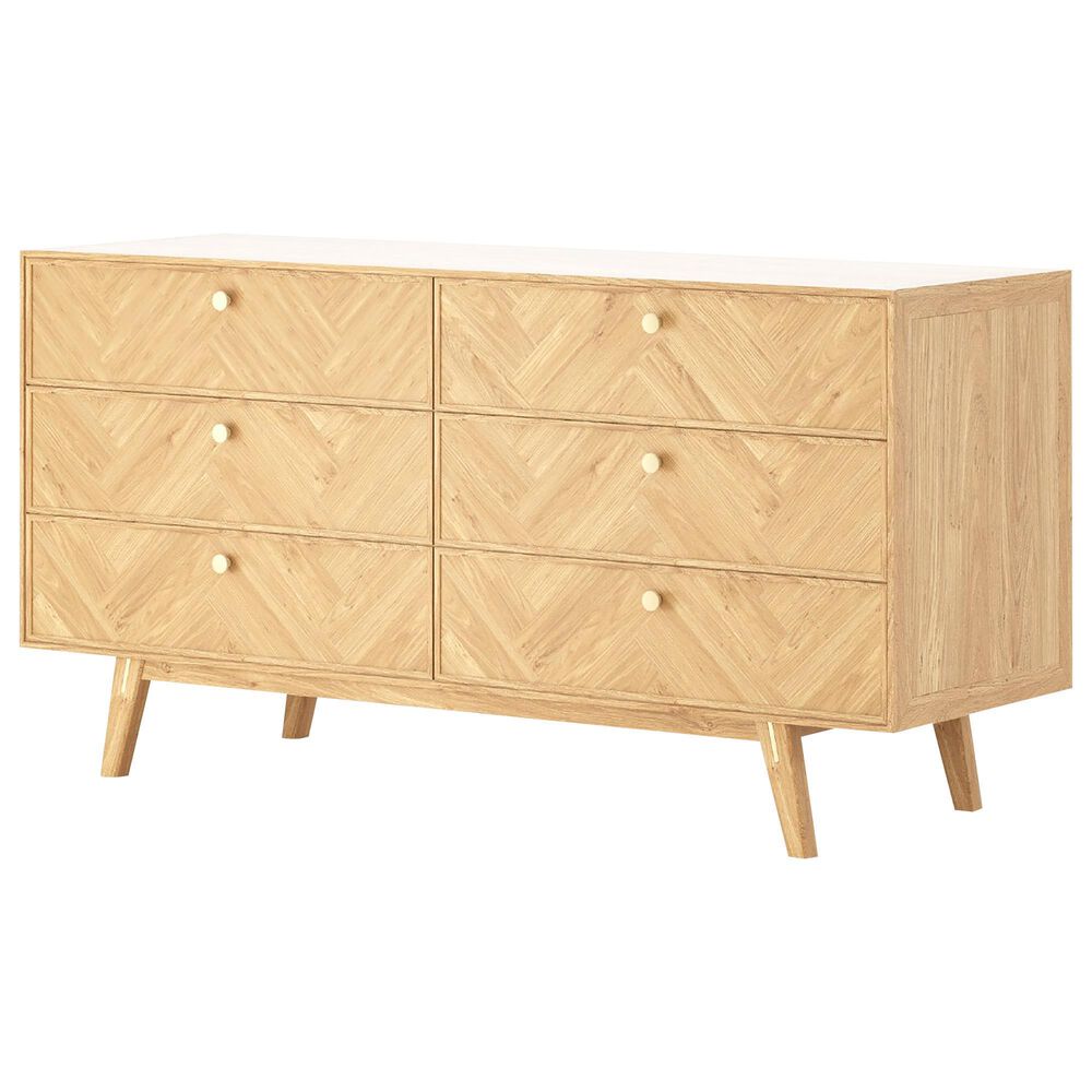 LH Imports Colton 6 Drawer Dresser in Nordic Natural, , large