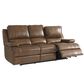Bassett Parker Power Reclining Sofa with Headrest and Lumbar in Umber, , large