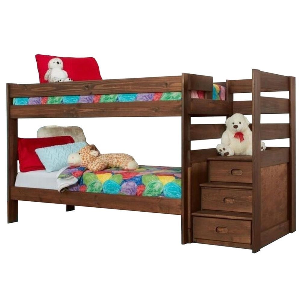 Rusticvale Twin/Twin Step Bunkbed, , large