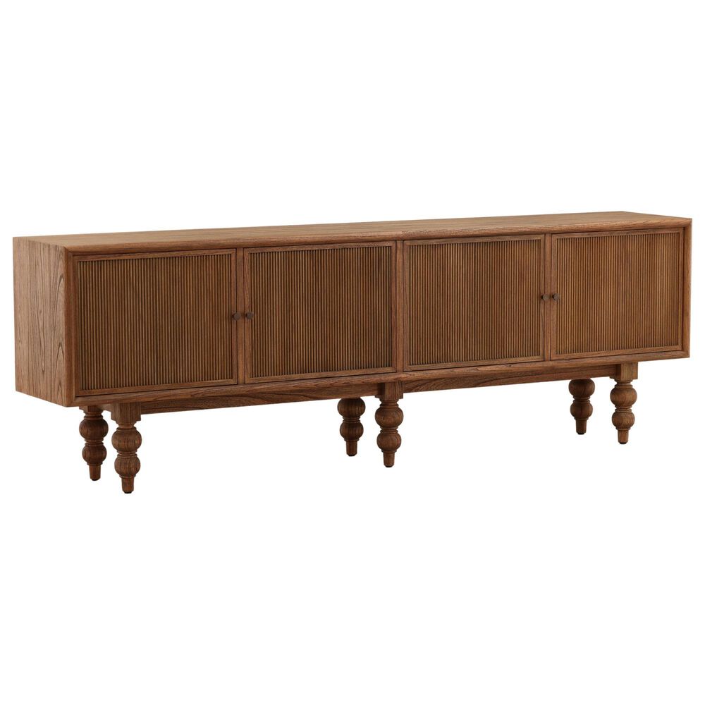 Blue Sun Designs Campbell 4-Door Sideboard in Medium Brown, , large