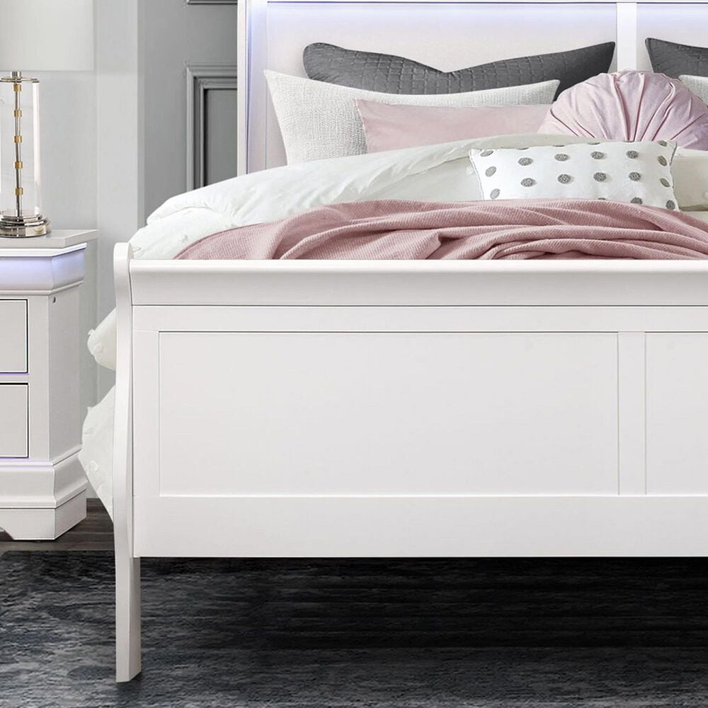 Global Furniture USA Charlie Full Bed in White, , large