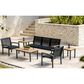 Three Birds Casual Tribeca Patio Stacking 3-Seater Settee in Black, , large