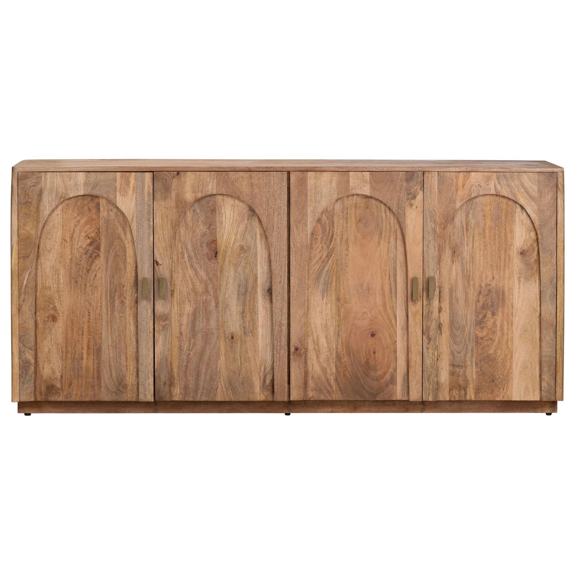 Slatehouse Chateau 4-Door Media Sideboard in Brown