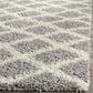 Safavieh Dallas Shag SGD258G-212 2"3" x 12" Grey/Ivory Runner, , large