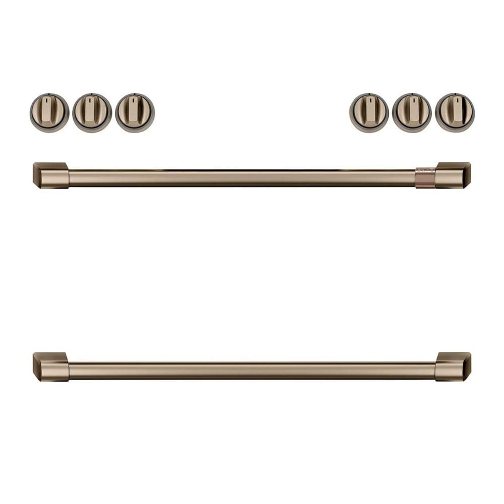 Cafe Front Control Electric Knobs and Handles in Brushed Bronze, , large