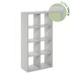 HOMLUX 8-Cube Reversible Open Back Bookshelf in Light Grey, , large