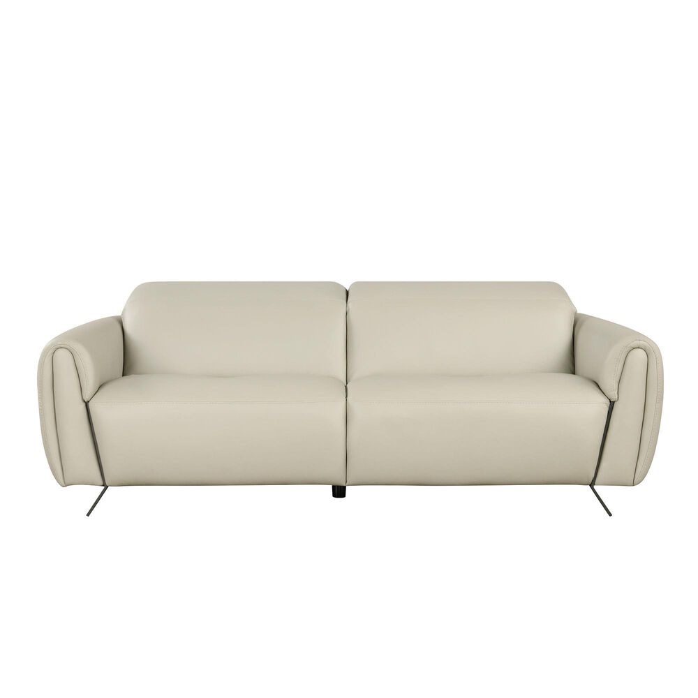 Nicoletti Calia Sofas Stationary Leather Sofa in Tortora, , large