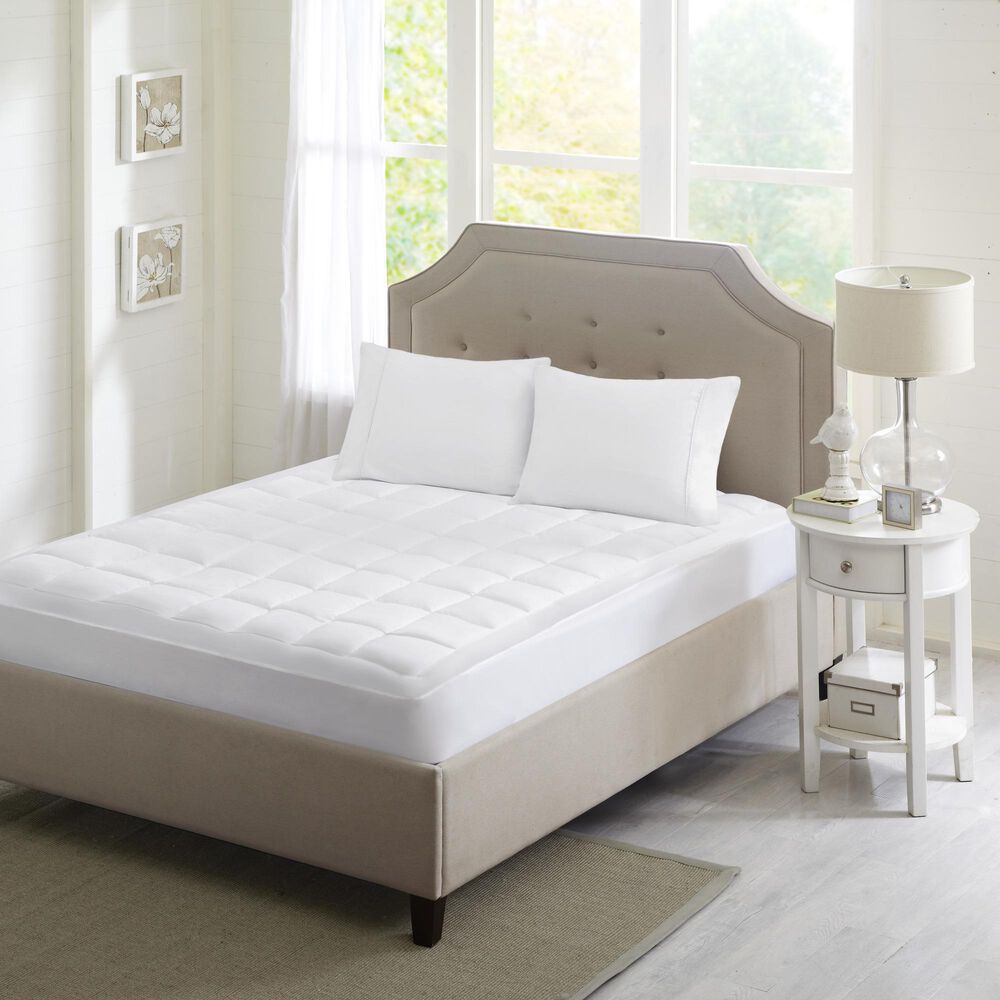 Hampton Park Highline Queen 3M Microfiber Mattress Pad in White, , large