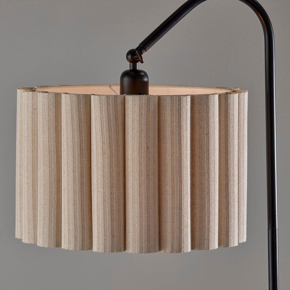 Adesso Caldwell Floor Lamp in Black and Natural, , large