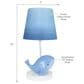 Lambs & Ivy Bubbles and Squirt Hand Painted Whale Lamp in Blue, , large