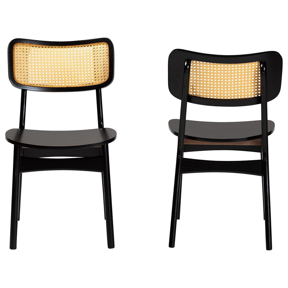 Baxton Studio Tafari Side Chair in Dark Brown and Light Brown (Set of 2), , large