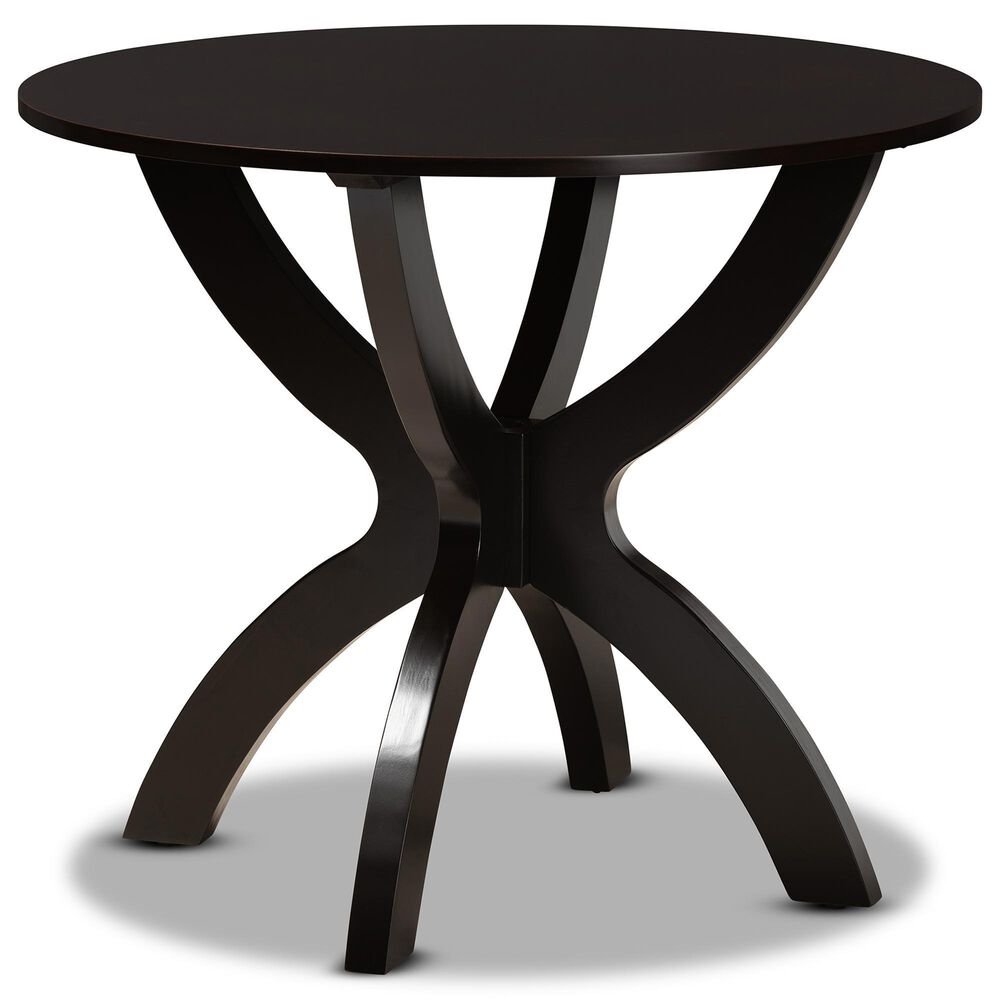 Baxton Studio Tilde Dining Table in Dark Brown - Table Only, , large